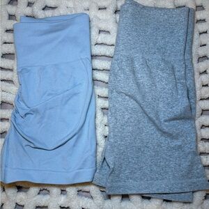 Forever 21 2 pack blue and grey biker shorts